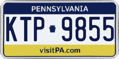 PA license plate KTP9855