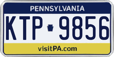 PA license plate KTP9856