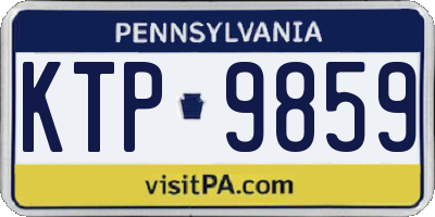 PA license plate KTP9859