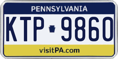 PA license plate KTP9860
