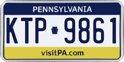 PA license plate KTP9861
