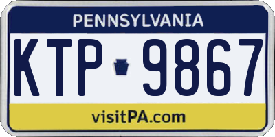 PA license plate KTP9867