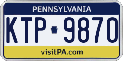 PA license plate KTP9870