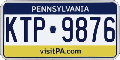 PA license plate KTP9876