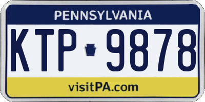 PA license plate KTP9878