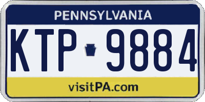 PA license plate KTP9884
