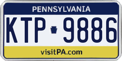 PA license plate KTP9886