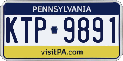 PA license plate KTP9891