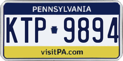 PA license plate KTP9894