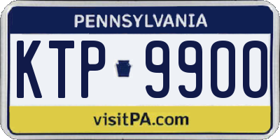 PA license plate KTP9900