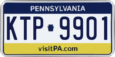 PA license plate KTP9901