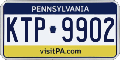 PA license plate KTP9902
