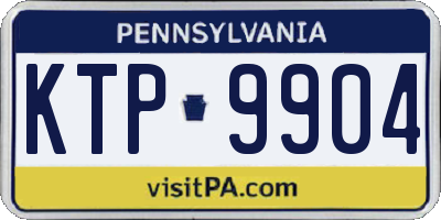 PA license plate KTP9904