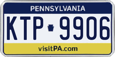 PA license plate KTP9906