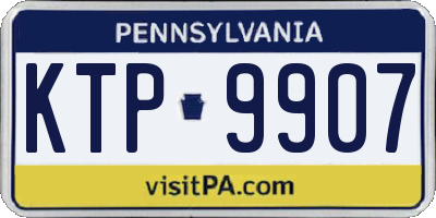 PA license plate KTP9907