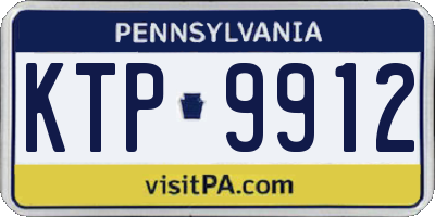PA license plate KTP9912