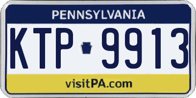 PA license plate KTP9913