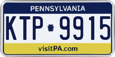 PA license plate KTP9915