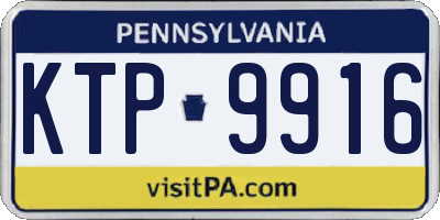 PA license plate KTP9916