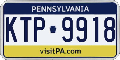 PA license plate KTP9918