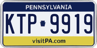 PA license plate KTP9919