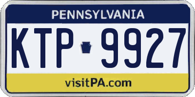 PA license plate KTP9927