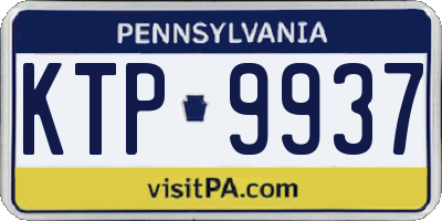 PA license plate KTP9937