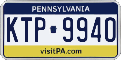 PA license plate KTP9940