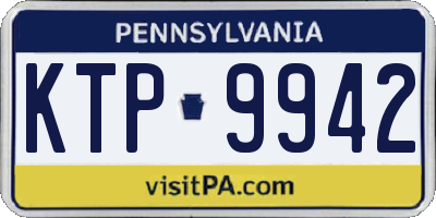 PA license plate KTP9942