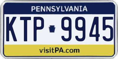 PA license plate KTP9945