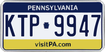 PA license plate KTP9947