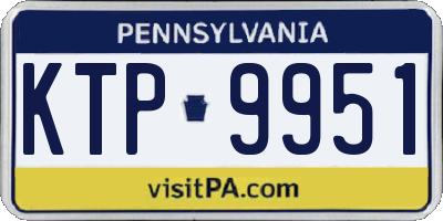PA license plate KTP9951