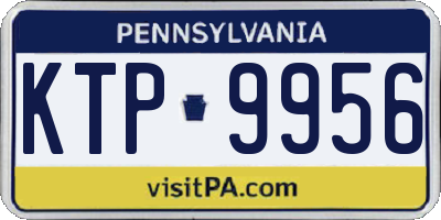 PA license plate KTP9956