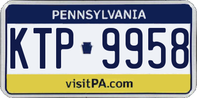 PA license plate KTP9958