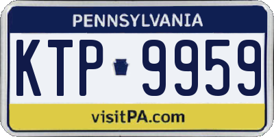 PA license plate KTP9959
