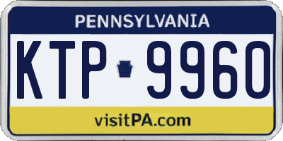 PA license plate KTP9960