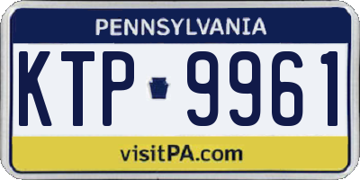 PA license plate KTP9961