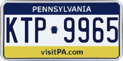 PA license plate KTP9965