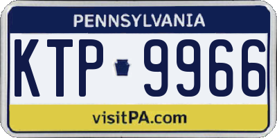 PA license plate KTP9966