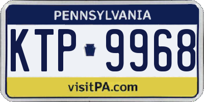 PA license plate KTP9968