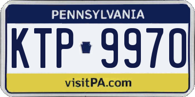 PA license plate KTP9970