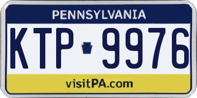 PA license plate KTP9976