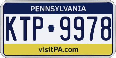 PA license plate KTP9978