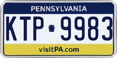 PA license plate KTP9983