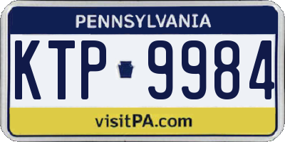PA license plate KTP9984