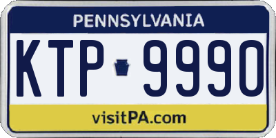 PA license plate KTP9990