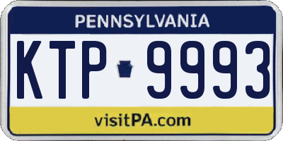 PA license plate KTP9993