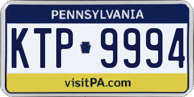 PA license plate KTP9994