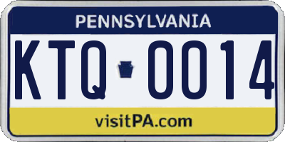 PA license plate KTQ0014