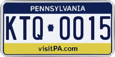 PA license plate KTQ0015
